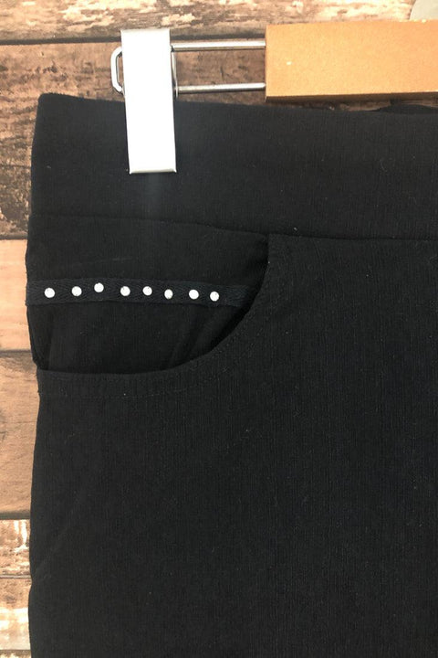 Pantalon extensible noir (s) seconde main Classic Editions   