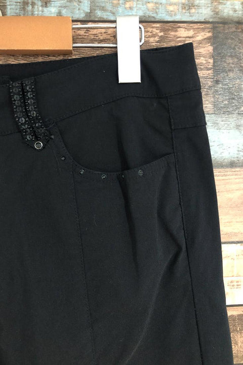 Pantalon noir droit en nylon (l) seconde main Point Zero   