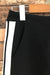 Pantalon noir jambe droite avec bandes blanches (s) seconde main Shinesgold Day   