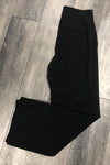 Pantalon noir taille haute jambe évasée extra long (m) seconde main Dalia 