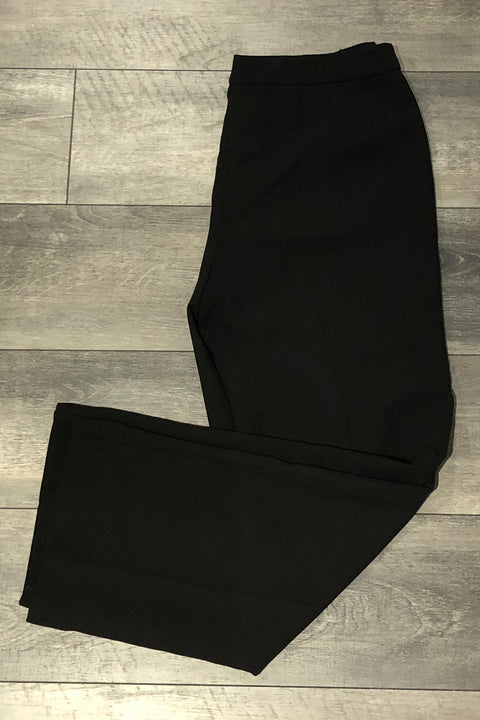 Pantalon taille haute noir jambe ample (m) seconde main Kasper   
