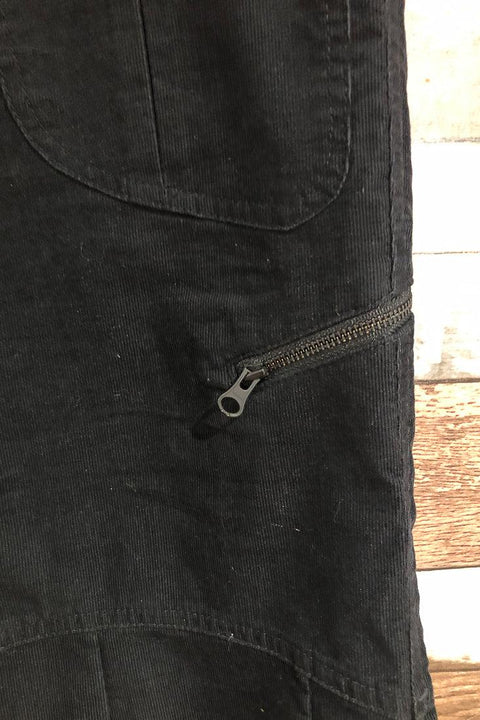 Pantalon court noir ample en corduroy (m) seconde main Jackpot   