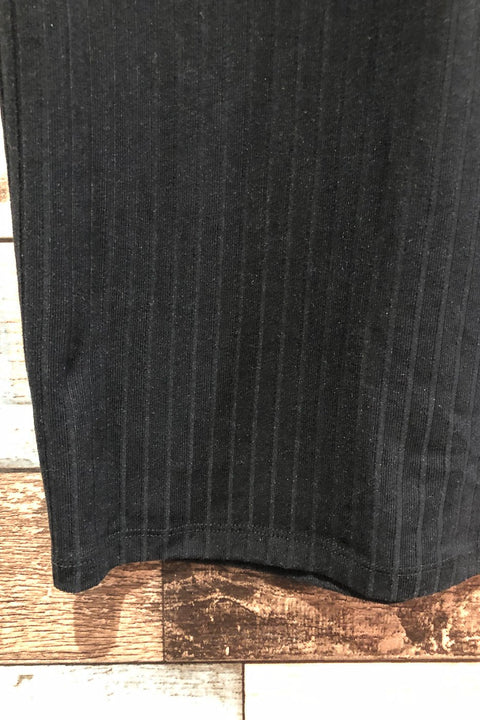 Robe ajustée côtelée noire avec col montant (xs) seconde main Ardene   