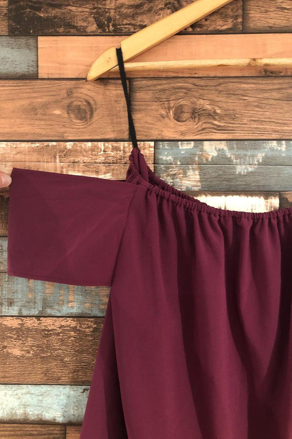 Robe ample mauve épaules dénudées (s) seconde main Sincerely Mary 
