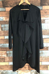 Robe ample noire avec volants (s) seconde main BCBG Maxazria 