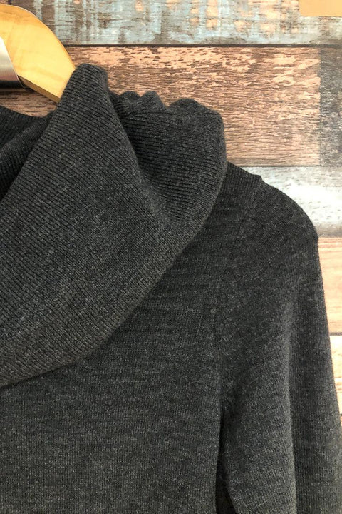Robe maxi en tricot gris avec gros col (m) seconde main French Connection   