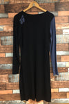 Robe noire et bleue motif visage (m) seconde main Eric Alexandre 