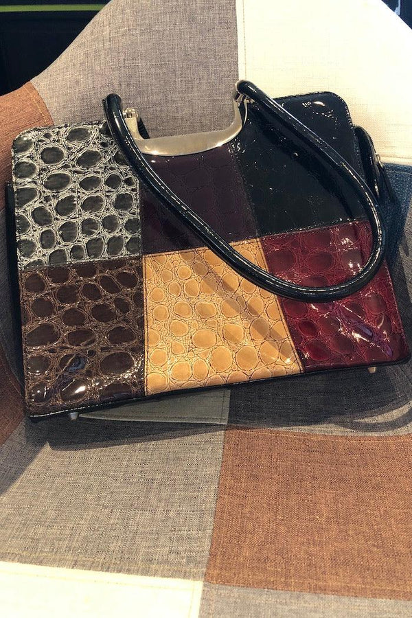 Sac à main faux cuir motif animal multicolore seconde main Autres 