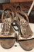 Sandales dorées motif crocodile et diamants (8) seconde main Autres   