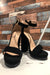 Sandales noires en suède (6) seconde main Fashion Nova   