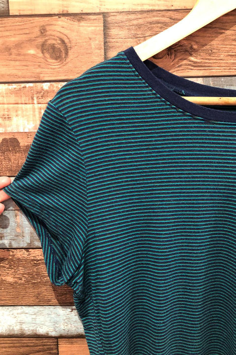 T-shirt basic rayé turquoise et marine (xl) seconde main George   