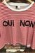 T-shirt court oversized rayé rouge et blanc (l) -H&M - La Penderie du Paradis 🕊