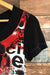 T-shirt noir et rouge avec écritures (s) -Zoé - La Penderie du Paradis 🕊