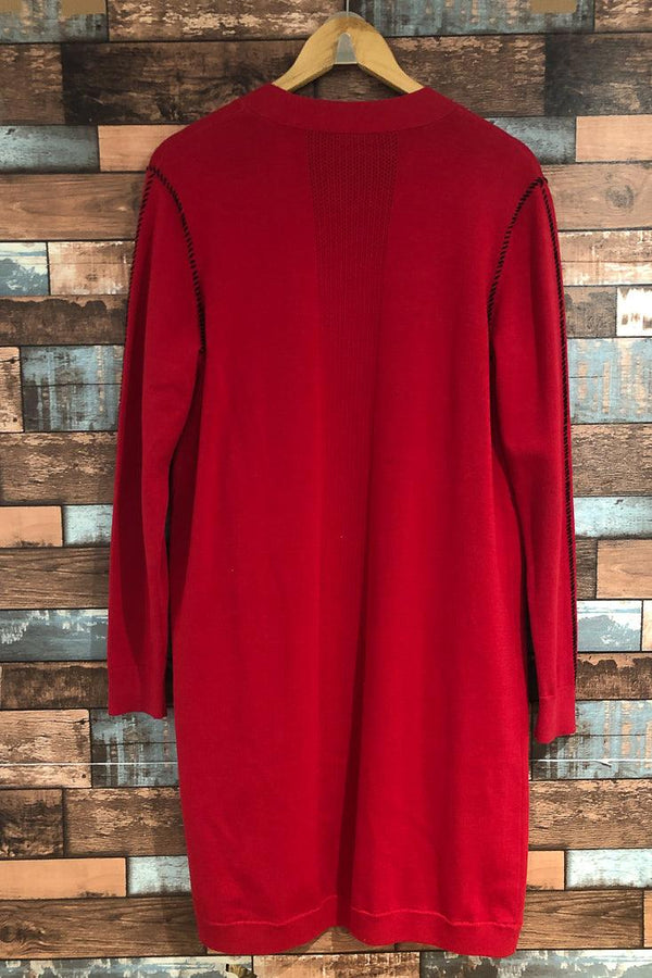 Veste ouverte rouge (m) seconde main Eric Alexandre 