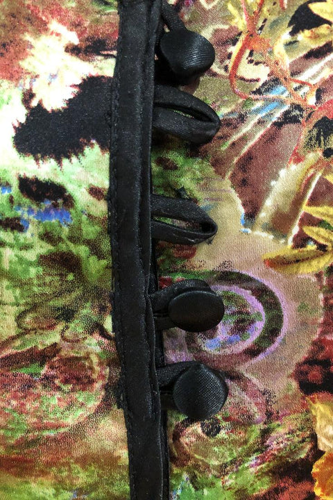 Veston noir motif fleurs (m) seconde main Cartise   